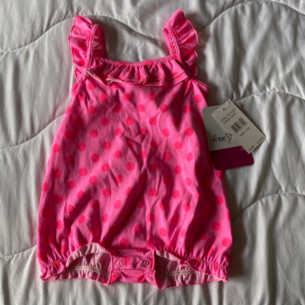 Pink baby one piece (12 months)